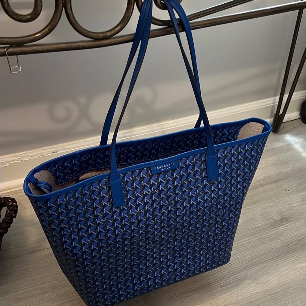 Tory Burch Blue Tote Bag